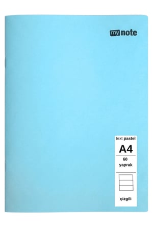 TEXT PASTEL DEFTER A4 40+60+80+100 YAPRAK ÇİZGİLİ 4 Adet