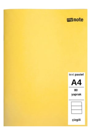 TEXT PASTEL DEFTER A4 40+60+80+100 YAPRAK ÇİZGİLİ 4 Adet