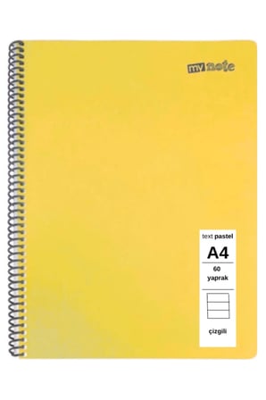 TEXT PASTEL DEFTER A4 40+60+80+100 YAPRAK ÇİZGİLİ 4 Adet