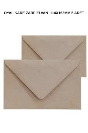 Kare Zarf Elvan 70 gr Kraft 114x162 mm 5 Adet – Doğal ve Şık Zarf Seçimi