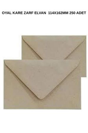 Kare Zarf Elvan 70 gr Kraft 114x162 mm 250 Adet – Doğal ve Şık Zarf Seçimi