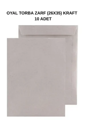 Torba Zarf 26x35 Kraft 90 gr 10 Adet – Dayanıklı ve Doğal Gönderim Çözümü