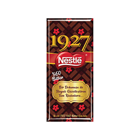 Nestle 1927 Bitter Tablet Çikolata 65 gr + Beyaz Çikolata 60 gr 12 li Karma Paket