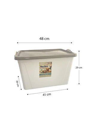 4'lü Set - 30 Lt Kilitli Oyuncak Saklama Kutusu - Çok Amaçlı Organizer Kiler Erzak Çocuk Odası Düzenleyici Kasa