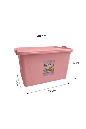4'lü Set - 30 Lt Kilitli Oyuncak Saklama Kutusu - Çok Amaçlı Organizer Kiler Erzak Çocuk Odası Düzenleyici Kasa