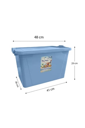 4'lü Set - 30 Lt Kilitli Oyuncak Saklama Kutusu - Çok Amaçlı Organizer Kiler Erzak Çocuk Odası Düzenleyici Kasa