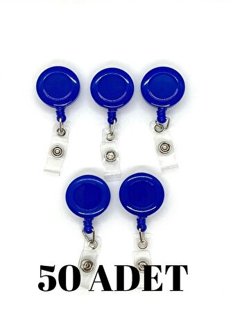 50 Adet Mavi Plastik Yoyo Kart Tutucu