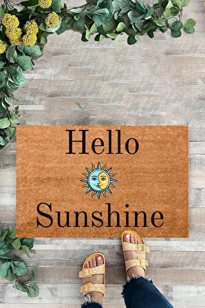 Hello Sunshine, İç ve Dış Kapı Önü Paspası, Dijital Baskı Paspas, Kapı Önü Paspas