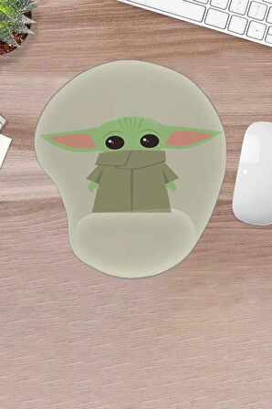 Baby Yoda, Bilek Destekli konforlu Mouse Pad, Bilgisayar Aksesuarı, Mouse Pad, Star Wars