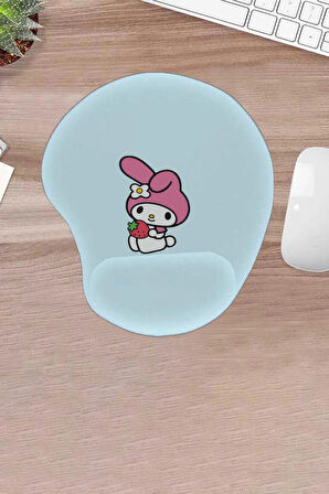 Damla, Mavi, Hello Kitty ve Arkadaşları, ÇizgiFilm Karakteri, Bilek Destekli ve Konforlu Mousepad, Baskılı Mousepad, Bilgisayar ve Laptop Aksesuarı