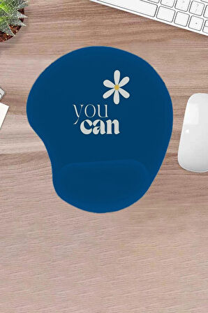 Damla, You Can, Papatya, Desenli bilek Destekli Konforlu Mousepad, Kaymaz Oyuncular için bilgisayar faresi pedi, laptop aksesuarı