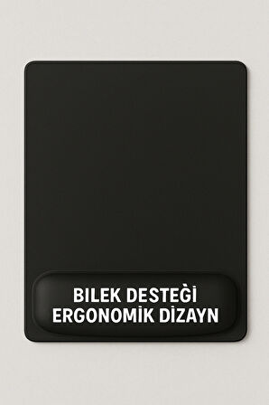 Dikdörtgen, N Harfi, Harfe Özel Mouse Pad, bilek destekli mousepad, konforlu mouse pad, kaymaz taban bilgisayar faresi pedi