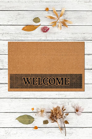 Welcome, Yazılı Kapı Önü Paspası, Dış Kapı Paspas, dayanıklı uzun ömürlü paspas, dekoratif kapı önü paspası