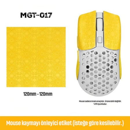 Mouse Tape Kaydırmaz Etiket – Kesilebilir Yapışkanlı Mouse Kayma Önleyici Bant 150×110 mm MGT-017