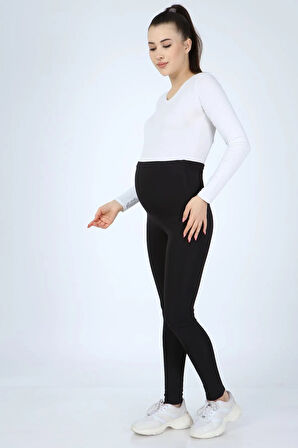 4406-hamile Giyim Parlak Yünlü Dalgıç Tayt