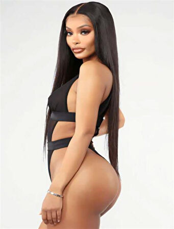 Amora Secret Kadın Fantazi İç Giyim Siyah Transparan Tül Fantezi Babydoll - Şehvetli ve Zarif Tasarım