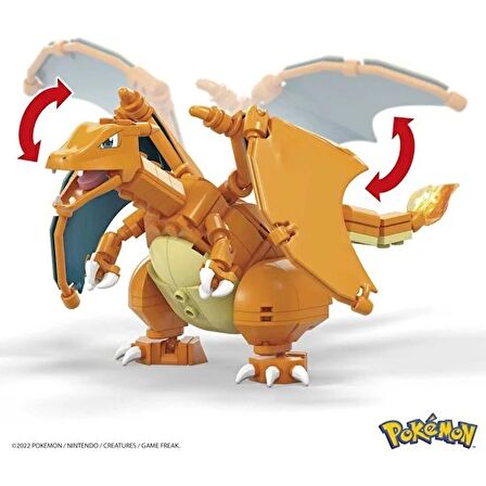 MEGA Pokémon Charizard Figürü, 8 yaş ve üzeri, GWY77