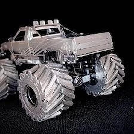 DIY 3D Metal Puzzle Monster Truck Hediyelik Maket 14+Yaş