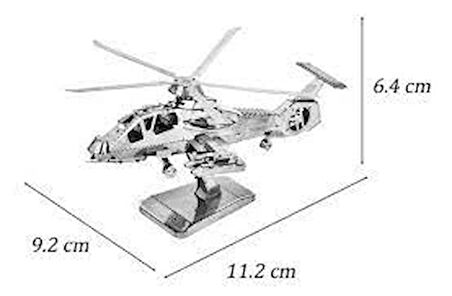 ABD KOMANCİ HELİKOPTER 3D Metal Maket Bulmaca Puzzle modeli kitleri DIY 14+ Yaş 55+ parça