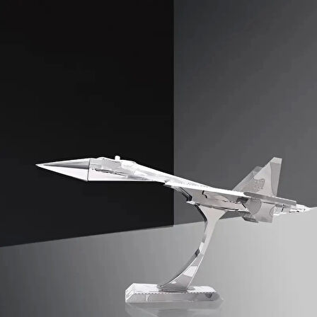 DIY 3D Metal Puzzle Bulmaca Rus Savaş Uçak SU-34 14+ yaş üstü Hediyelik model