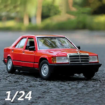 Burago 1/24 Mercedes Benz 190E 2.6 Model Araç Kırmızı 17,7cm x 5,5cm x 7,3cm