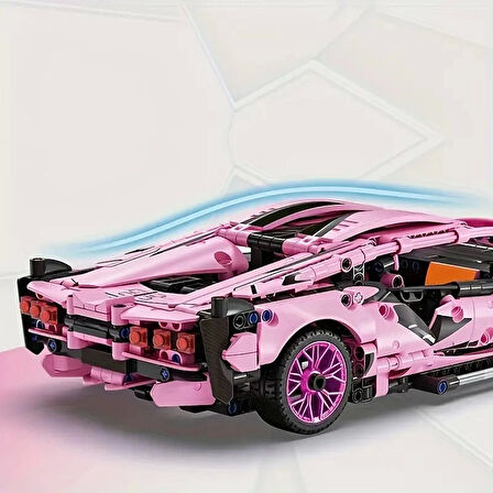 Lamborghini Sian 1:14 BUILDING BLOKS 1280 Parça Spor Araba Yapı Blokları 6+ Yaş Gençler & Yetişkinler İçin Mükemmel Hediye