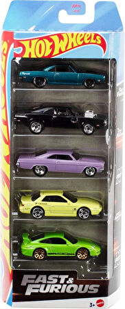 Hot Wheels Fast and Furious 5'li Araba Seti JDR19