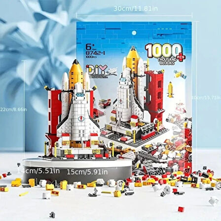 UZAY MEKİĞİ BULDING BLOCKS 1000 Parça 6+ YAŞ Puzzle Uzay Yolculuğu Eğitici Bloklar Hediye