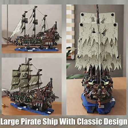 Korsan Gemisi Yapı Blokları Seti 2159 Parça Klasik Minyatür Model Kiti Yetişkinler İçin Mükemmel Hediye