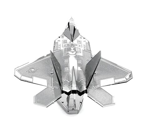DIY 3D Metal Puzzle F22 Raptor Savaş Uçağı  Hediyelik Maket 14+ Yaş