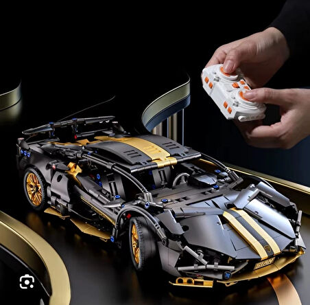 Çift Motorlu ve Kumandalı 1280 parça Lamborghini Sian 1:14 Ölçekli Spor Araba Yapı Blokları Seti 3D Montaj Modeli Kiti, Gençler & Yetişkinler İçin Mükemmel Hediye 14+ yaş