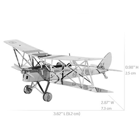 DIY 3D Metal Puzzle Tiger Moht Uçak 82 Hediyelik Maket 14+yaş