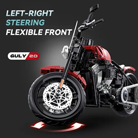 Teknik Motosiklet Yapım Seti 542 parça 1:8 Ölçekli 8+ yaş Model Kiti hediye yapı blok oyuncak seti