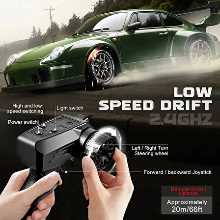 Uzaktan Kumandalı 1:24 Drift 4X4 Şarjlı RC Uzaktan Kumandalı 20 Km/s Hızında Hediyelik Oyuncak