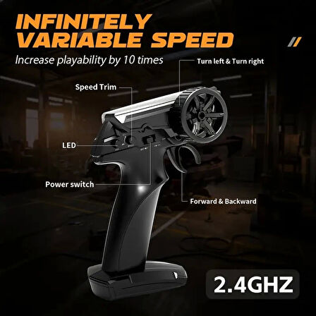 1:24 Ölçekli Drift RC Araba, 2.4G Uzaktan Kumanda Değiştirilebilir Lastikler, USB Şarj Edilebilir, Dayanıklı Plastik, 8+ Yaş Erkek ve Kızlar İçin İdeal - Doğum Günü ve Okula Dönüş Hediyesi