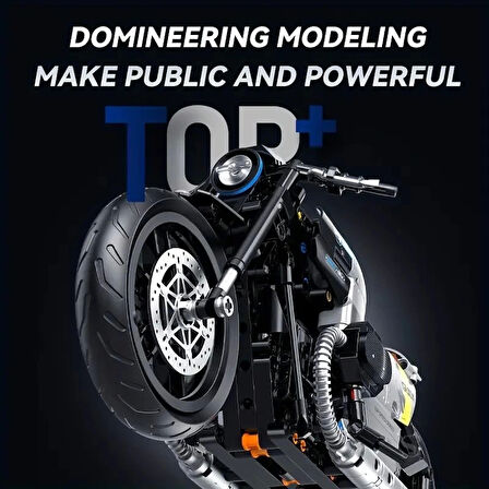 Teknik Motosiklet Yapım Seti 508 parça 1:8 Ölçekli 8+ yaş Model Kiti hediye yapı blok oyuncak seti