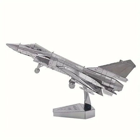 DIY 3D Metal Puzzle Bulmaca Air Force J-10B Savaş Uçak 43 Parça 14+ yaş üstü Hediyelik model