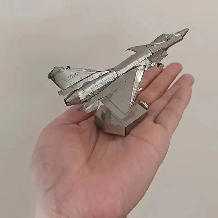 DIY 3D Metal Puzzle Bulmaca Air Force J-10B Savaş Uçak 43 Parça 14+ yaş üstü Hediyelik model