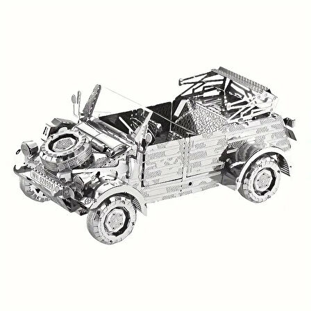 DIY 3D Metal Puzzle Bulmaca Alman Volkswagen Kübelwagen 65 Parça 14+ yaş üstü Hediyelik model