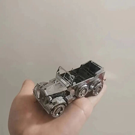 DIY 3D Metal Puzzle Bulmaca Alman Volkswagen Kübelwagen 65 Parça 14+ yaş üstü Hediyelik model