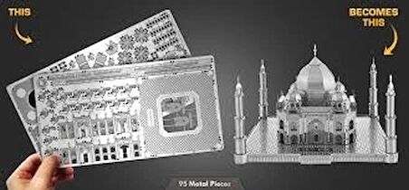 TAÇ MAHAL HİNDİSTAN 3D Metal Maket Bulmaca Puzzle modeli kitleri DIY 14+ Yaş 125+ parça