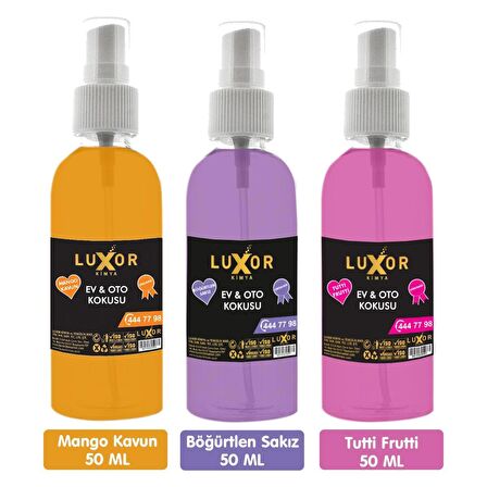 Luxor Tutti Frutti & Böğürtlen Sakız & Mango Kavun 50 Ml 3 Koku