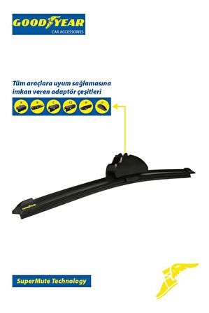 Dacia Solenza Supermute 2'Li Muz Silecek Takımı 2004-2006 Sedan (450Mm+450Mm)
