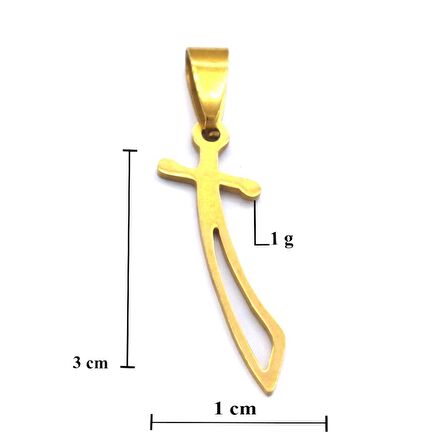 FerizZ Altın Kaplama Hz. Ali Kılıçlı Kolye Ucu TGR-549