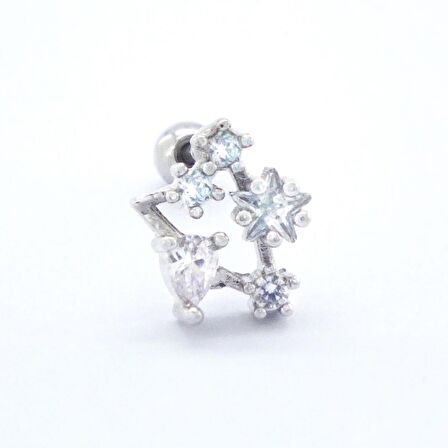 FerizZ 316L Çelik Zirkon Taşlı Takım Yıldızı Piercing PRC-172