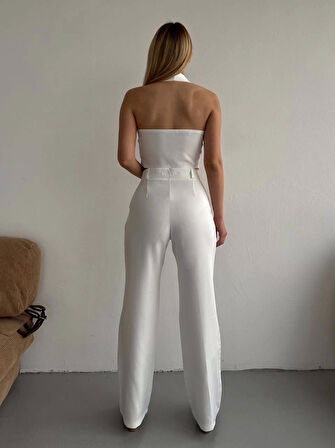 Palazzo pantolon beyaz s23211