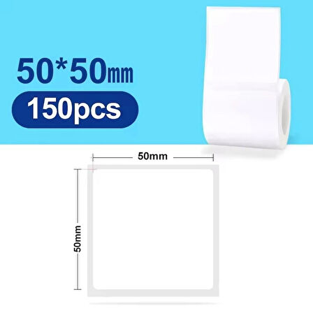 Zuidid 50 x 50 mm Lamine Termal Etiket 150 Adet – Mini Termal Yazıcılar İçin