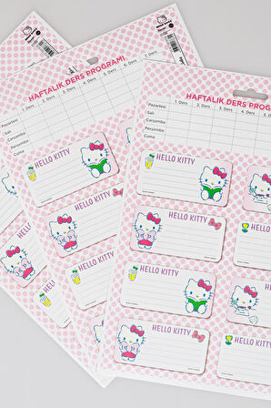 DEKOMUS İLE YENİ SEZON LİSANSLI HELLO KITTY 24'LÜ OKUL ETİKETİ