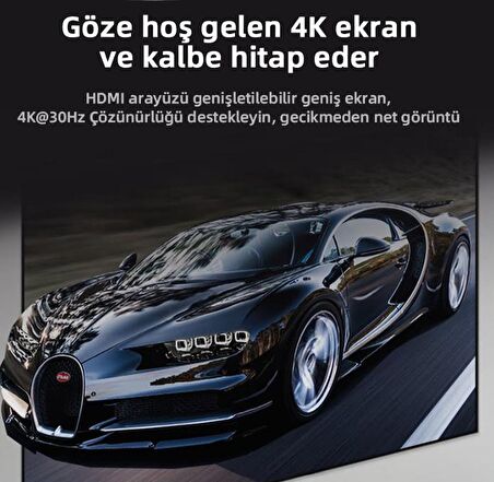 Coofbe Şeffaf 5in1 PD 100W Type-c Dönüştürücü Hub Type-c To 4K HDMI USB3.0 USB2.0 *2 Çoğaltıcı Hub