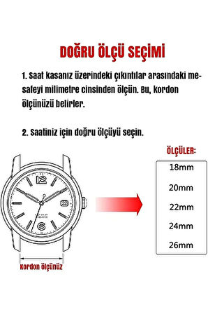 Fado&Her Saate Uyumlu Hakiki Lazivert  Düz  Deri Saat Kordonu 24  mm  (60 )